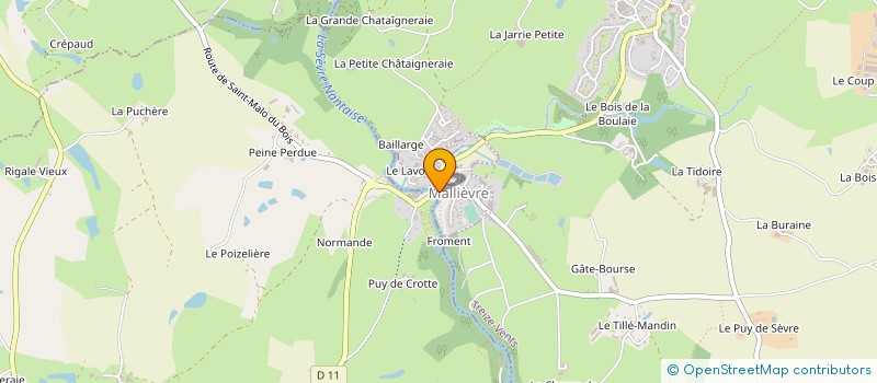 localisation de l'entreprise LES GITES DES 3 VENTS  MALLIEVRE