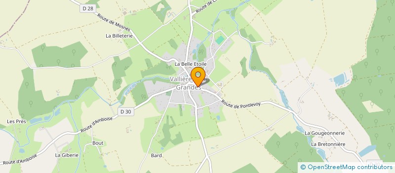 localisation de l'entreprise LES GITES DES CHATEAUX  VALLIERES-LES-GRANDES