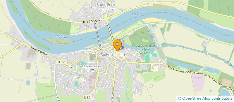 localisation de l'entreprise LES GITES DU BONHEUR à SULLY-SUR-LOIRE