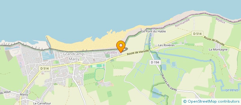 localisation de l'entreprise LES GITES DU CARDONNET  GRANDCAMP-MAISY