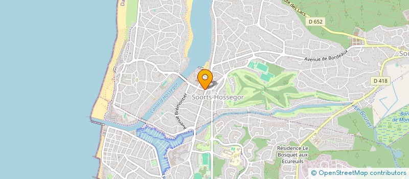 localisation de l'entreprise LES GLACES ANDRE  SOORTS-HOSSEGOR