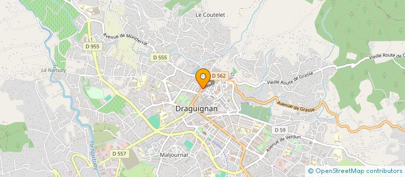 localisation de l'entreprise LES GLACES DE LA COTE à DRAGUIGNAN