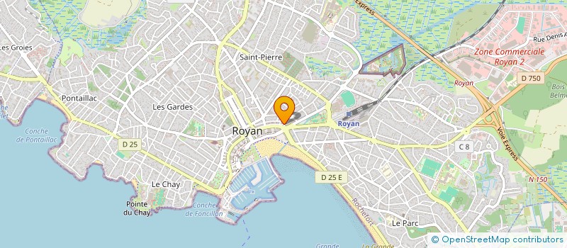 localisation de l'entreprise LES GLACES DU VERGER D'AQUITAINE  ROYAN