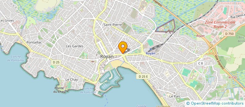 localisation de l'entreprise LES GLACES DU VERGER DE LA COTE D'ARGENT  ROYAN