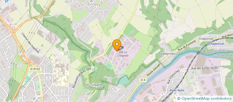 localisation de l'entreprise LES GLACES DU VEXIN  ENNERY