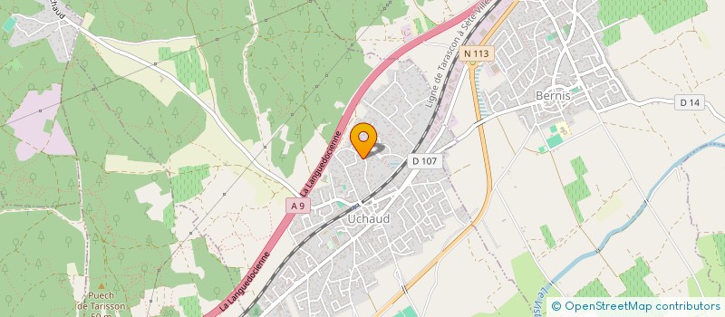 localisation de l'entreprise LES GLACES ET SORBETS DU GARD  UCHAUD