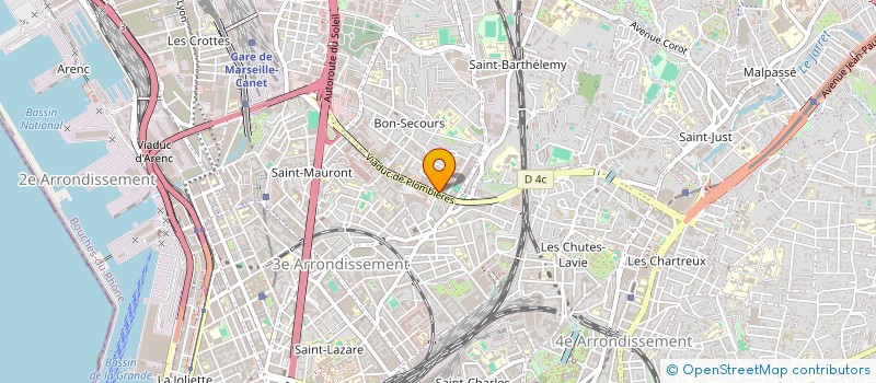 localisation de l'entreprise LES GLACIERES à MARSEILLE
