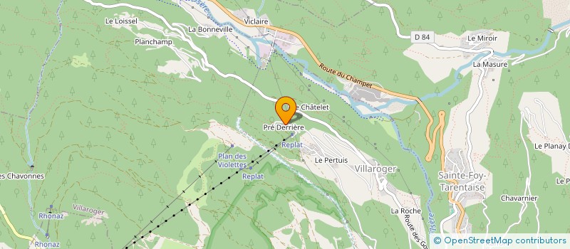 localisation de l'entreprise LES GLACIERS TARENTAISE  SAINTE-FOY-TARENTAISE