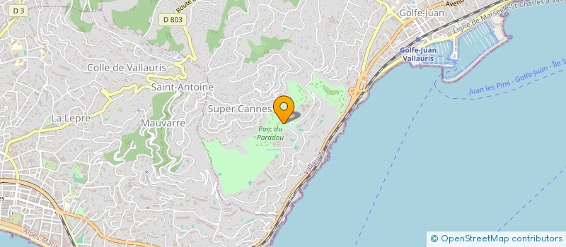 localisation de l'entreprise LES GLAIEULS à VALLAURIS