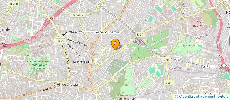 localisation de l'entreprise LES GLANEUSES à MONTREUIL