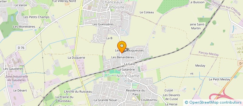 localisation de l'entreprise LES GLOBES TROTTERS DE L'ARCHE D'OE  NOTRE-DAME-D'OE