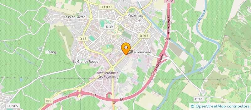 localisation de l'entreprise LES GLORIOSAS à PEZENAS