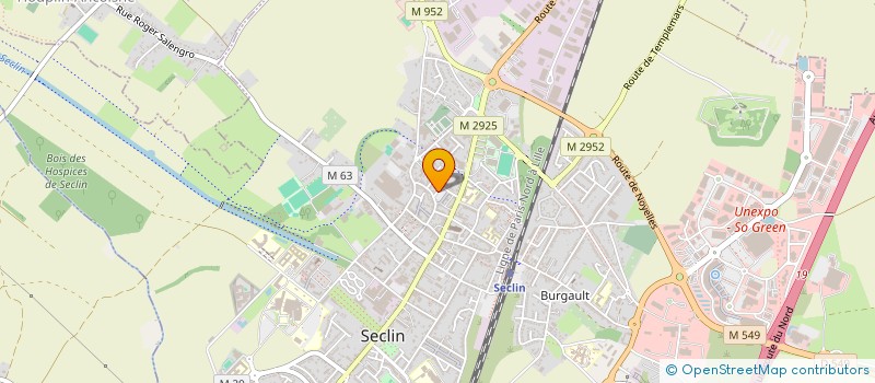 localisation de l'entreprise LES GLYCINES à SECLIN