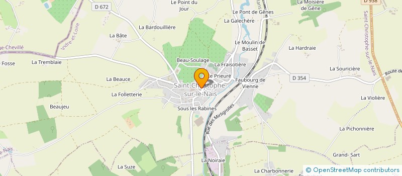 localisation de l'entreprise LES GLYCINES  SAINT-CHRISTOPHE-SUR-LE-NAIS