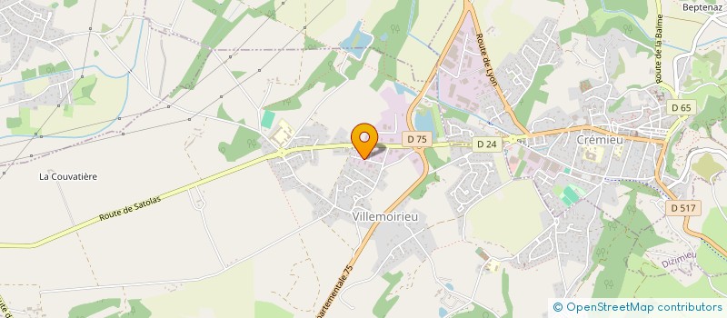 localisation de l'entreprise LES GLYCINES  VILLEMOIRIEU