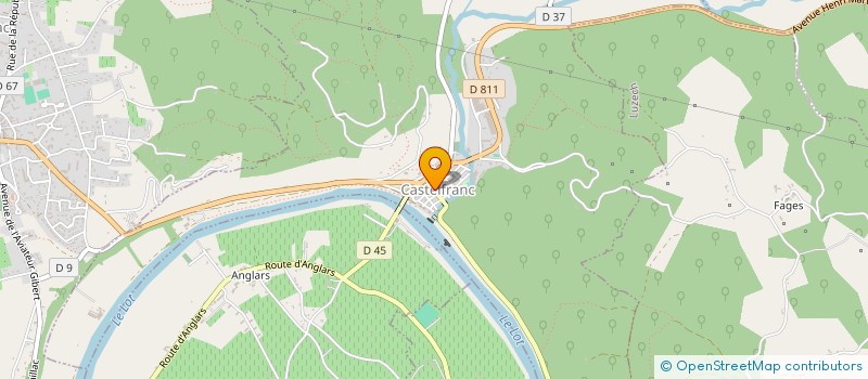 localisation de l'entreprise LES GLYCINES  CASTELFRANC