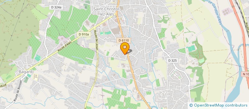 localisation de l'entreprise LES GLYCINES  SAINT-CHRISTOL-LEZ-ALES