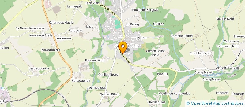 localisation de l'entreprise LES GLYCINES  SAINT-URBAIN