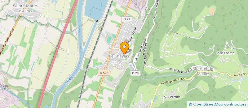 localisation de l'entreprise LES GLYCINES  LE CHEYLAS