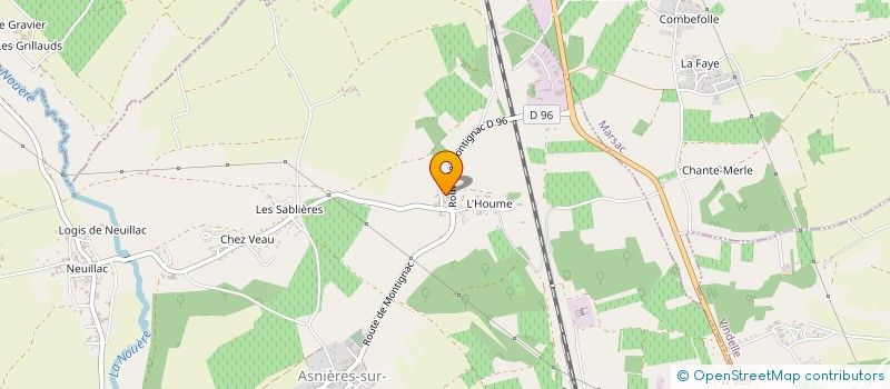 localisation de l'entreprise LES GLYCINES à ASNIERES-SUR-NOUERE