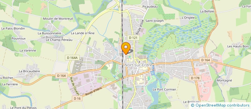 localisation de l'entreprise LES GLYCINES  NORT-SUR-ERDRE