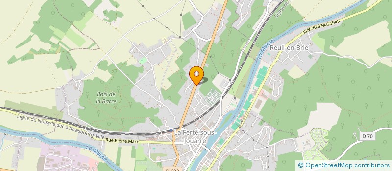 localisation de l'entreprise LES GLYCINES  LA FERTE-SOUS-JOUARRE