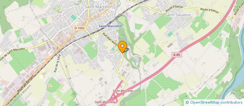 localisation de l'entreprise LES GLYCINES  SAINT-MARCELLIN