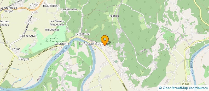 localisation de l'entreprise LES GLYCINES  LA ROQUE-GAGEAC