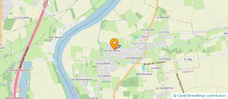 localisation de l'entreprise LES GLYCINES  MESSIMY-SUR-SAONE