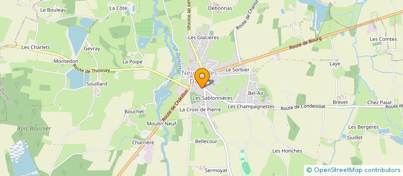 localisation de l'entreprise LES GLYCINES  NEUVILLE-LES-DAMES