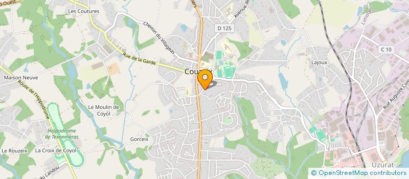 localisation de l'entreprise LES GLYRIS à COUZEIX