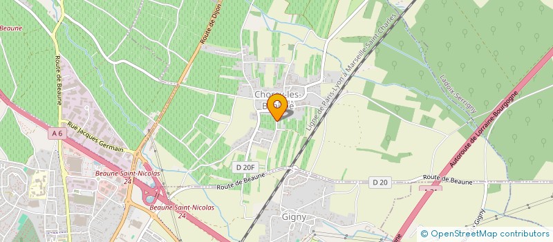 localisation de l'entreprise LES GOBEURERES  CHOREY-LES-BEAUNE