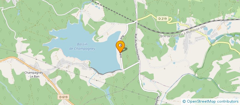 localisation de l'entreprise LES GODILLOTS  CHAMPAGNEY