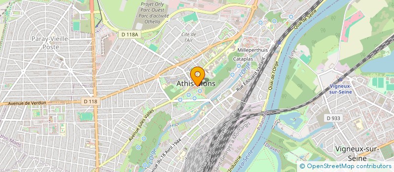 localisation de l'entreprise LES GODILLOTS DE L'ORGE à ATHIS-MONS