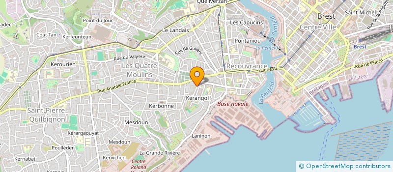 localisation de l'entreprise LES GOELANDS à BREST