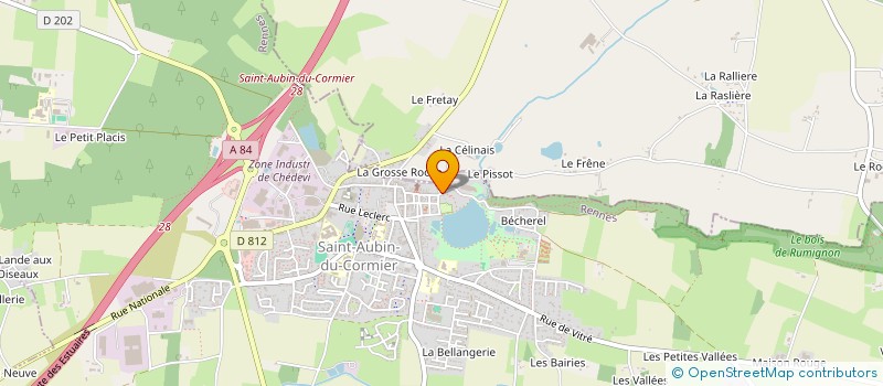 localisation de l'entreprise LES GOELANDS  SAINT-AUBIN-DU-CORMIER