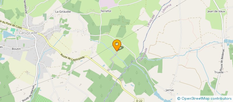 localisation de l'entreprise LES GOELANDS  LARUSCADE