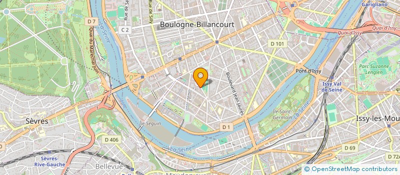 localisation de l'entreprise LES GOELANDS à BOULOGNE-BILLANCOURT