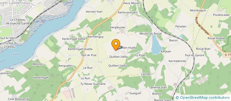 localisation de l'entreprise LES GONES  LE CONQUET