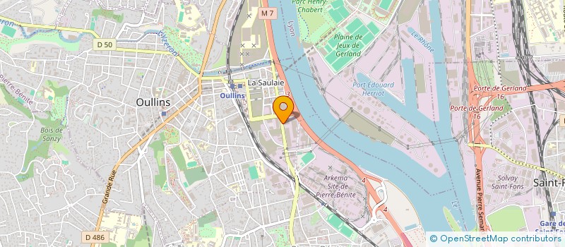 localisation de l'entreprise LES GONES DE LA TRAILLE DE LA SAULAIE  OULLINS-PIERRE-BENITE