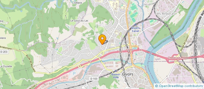 localisation de l'entreprise LES GONES DE POQUELIN  GIVORS