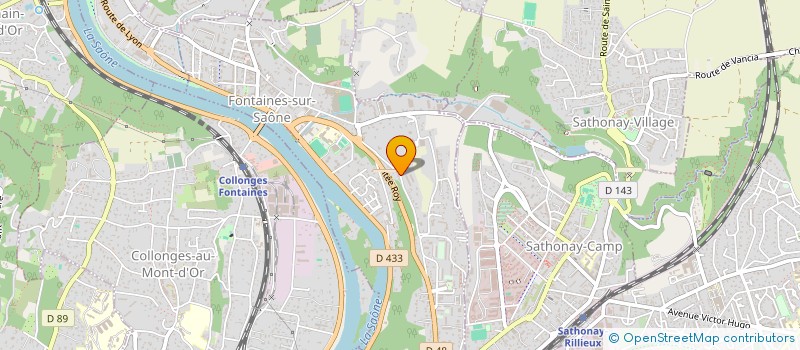 localisation de l'entreprise LES GONES RAIDEURS (GR69)  FONTAINES-SUR-SAONE