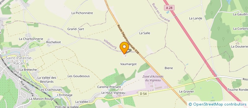 localisation de l'entreprise LES GOUDESSOUS  SAINT-PATERNE-RACAN