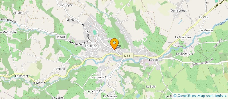 localisation de l'entreprise LES GOURMAN'DINENT  THURINS