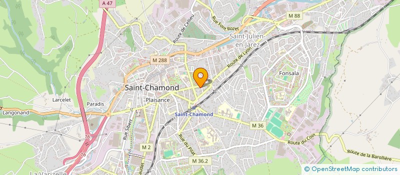 localisation de l'entreprise LES GOURMANDI'Z TRAITEUR à SAINT-CHAMOND