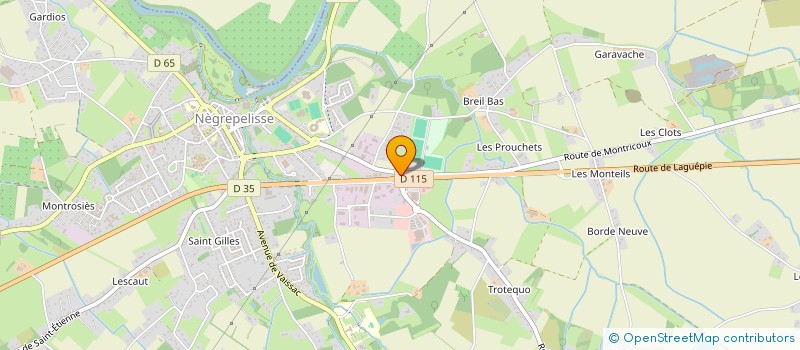 localisation de l'entreprise LES GOURMANDISES  NEGREPELISSE