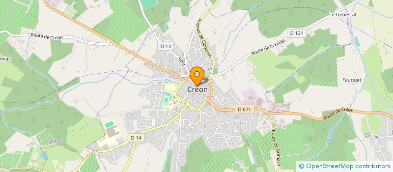 localisation de l'entreprise LES GOURMANDISES D'AMAURY  CREON