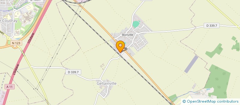 localisation de l'entreprise LES GOURMANDISES D'AURELIE à GELLAINVILLE