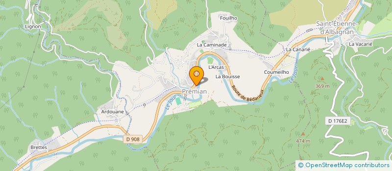 localisation de l'entreprise LES GOURMANDISES D'ELEA ET MANON  PREMIAN