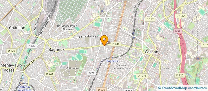 localisation de l'entreprise LES GOURMANDISES DE BAGNEUX  BAGNEUX